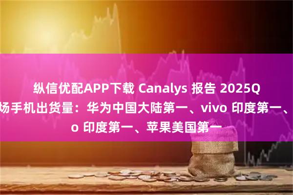 纵信优配APP下载 Canalys 报告 2025Q2 全球主要市场手机出货量：华为中国大陆第一、vivo 印度第一、苹果美国第一